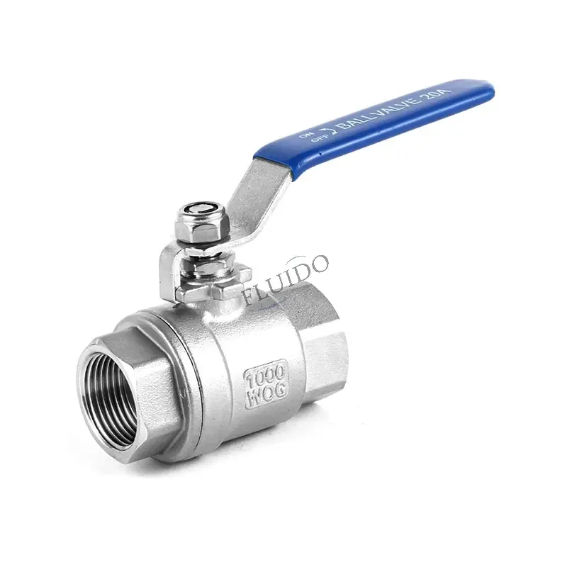 Válvula de bola, roscada, acero inoxidable, ASME